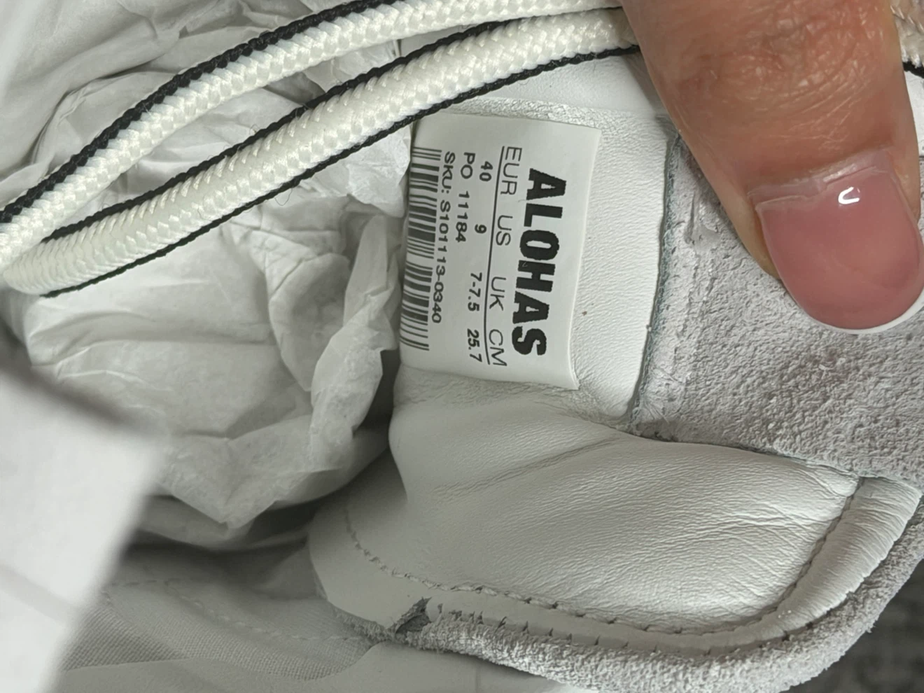 ALOHAS TB.304 White Suede Leather Sneakers Size 9 BNIB - photo 4