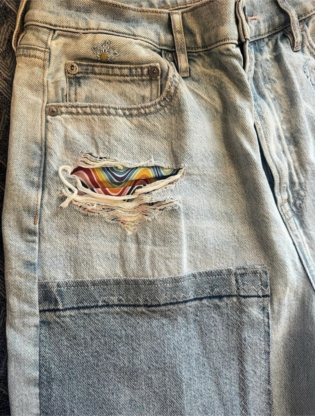 American Eagle Pride Baggy Straight Jeans Size 10 - photo 4