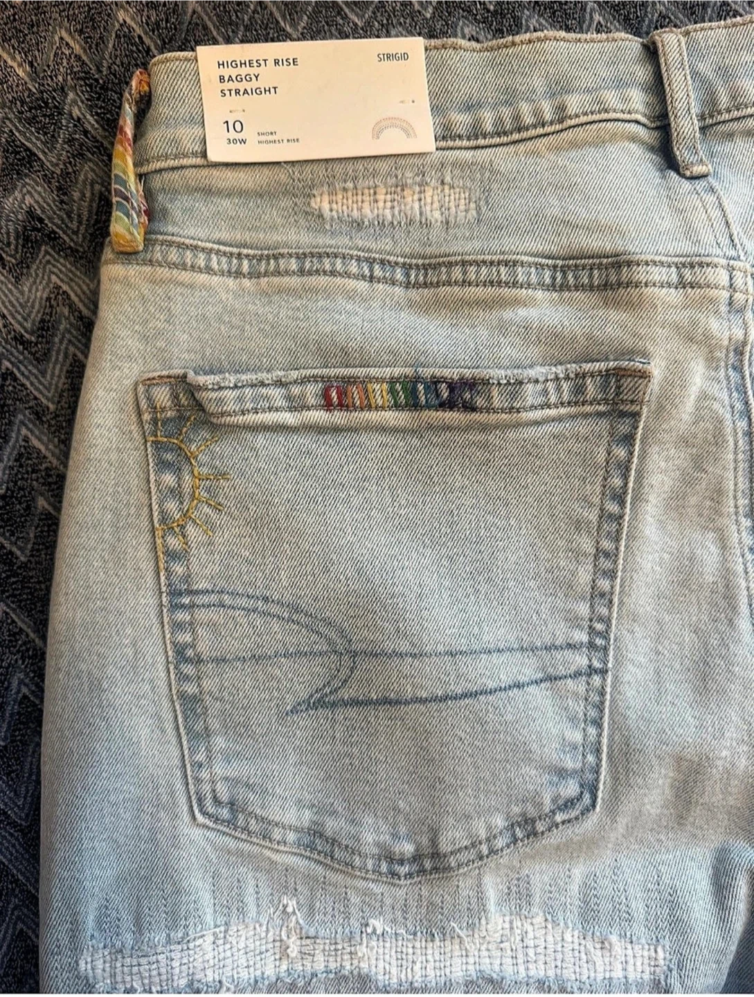 American Eagle Pride Baggy Straight Jeans Size 10 - photo 5