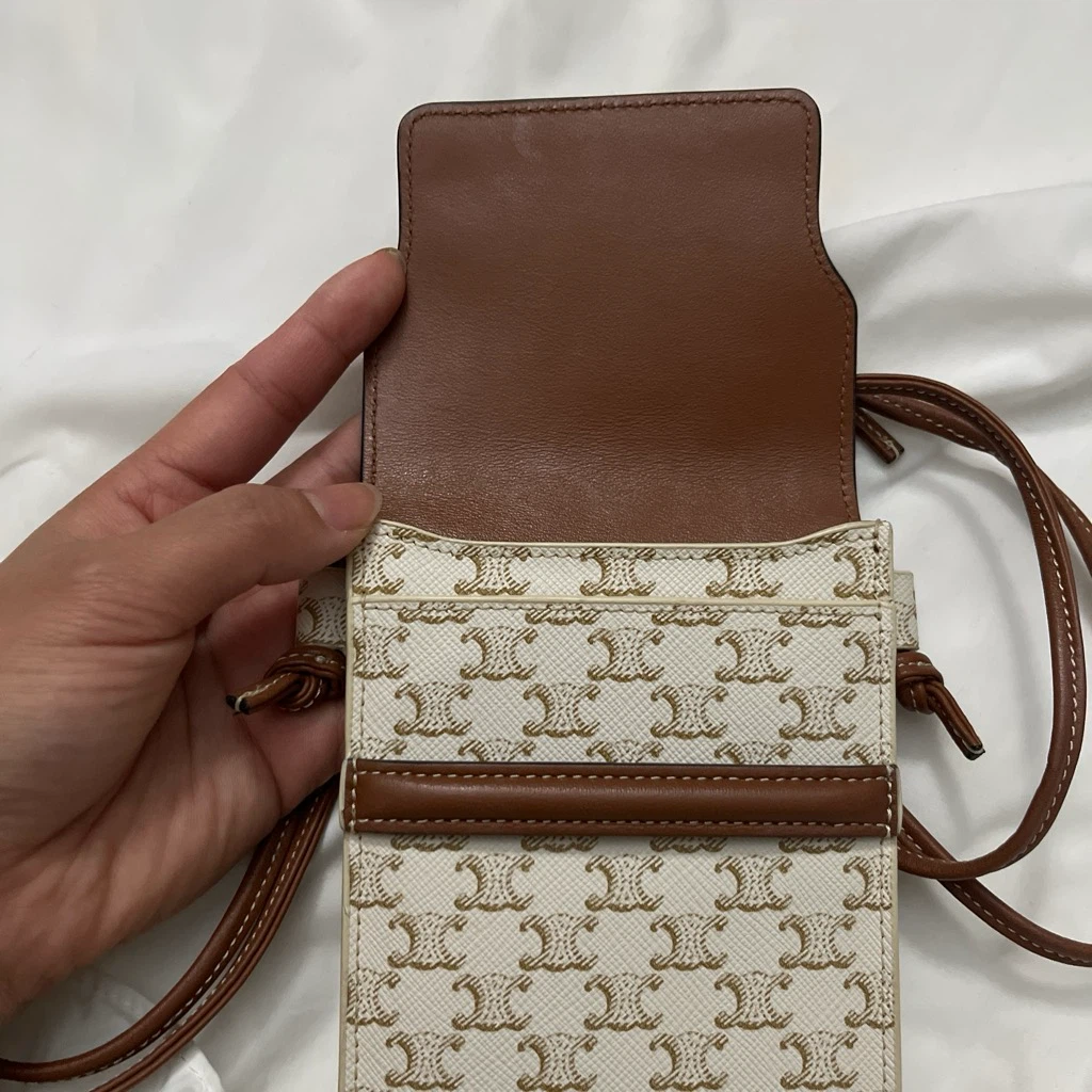 Celine Phone Pouch in Triomphe Canvas - photo 3