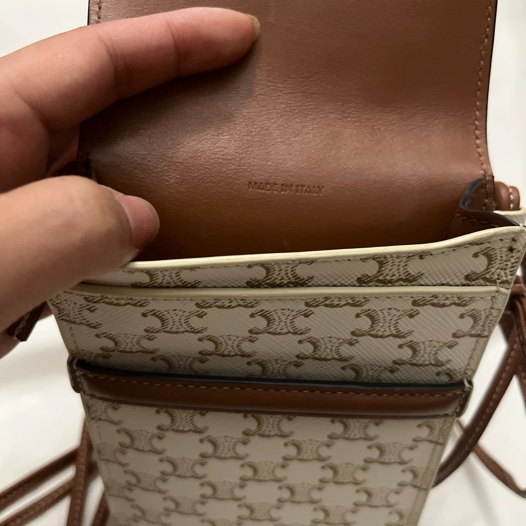 Celine Phone Pouch in Triomphe Canvas - photo 4