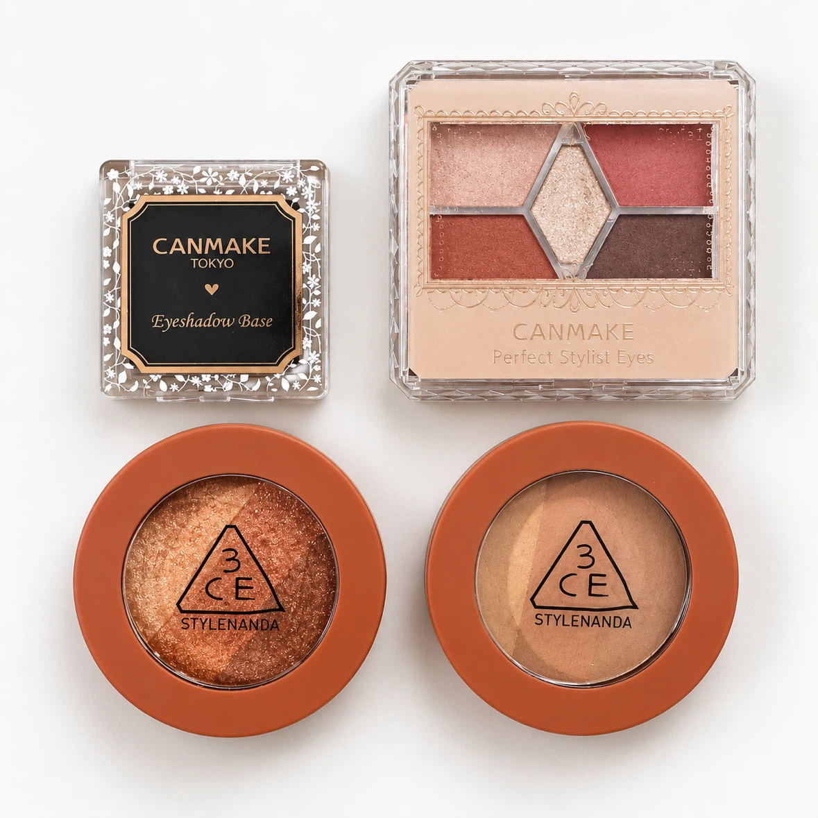 3CE and Canmake eyeshadow $15 for all