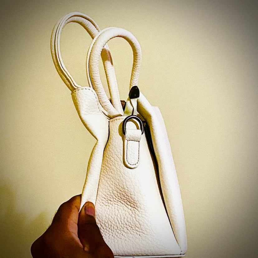 WHITE STRUCTURED HANDBAG - photo 3