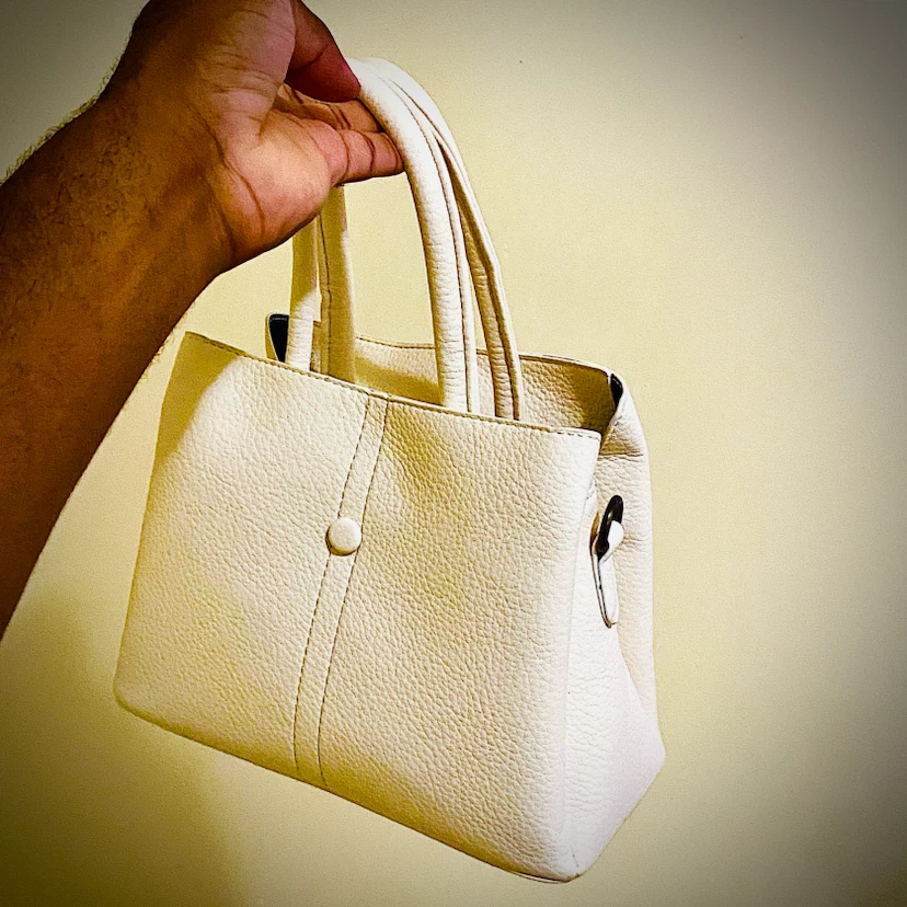 WHITE STRUCTURED HANDBAG - photo 4