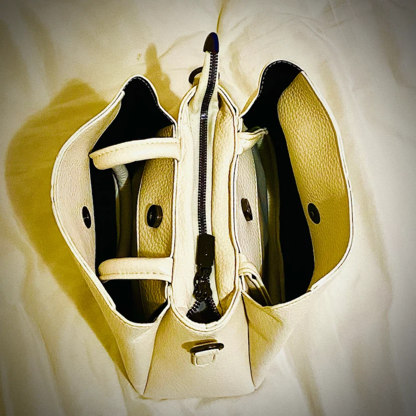 WHITE STRUCTURED HANDBAG - photo 5