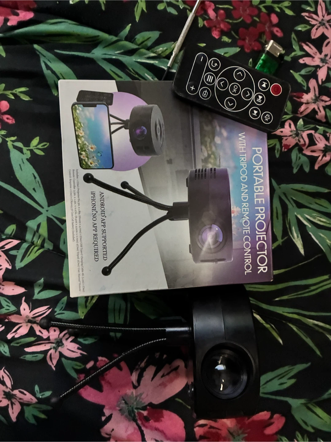 iJOY Portable Projector with Tripod and Remote