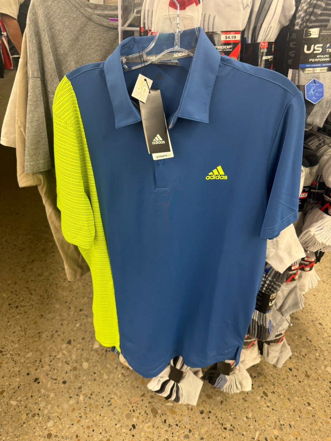 BRAND NEW Adidas Ultimate365 Polo Shirt Blue/Yellow