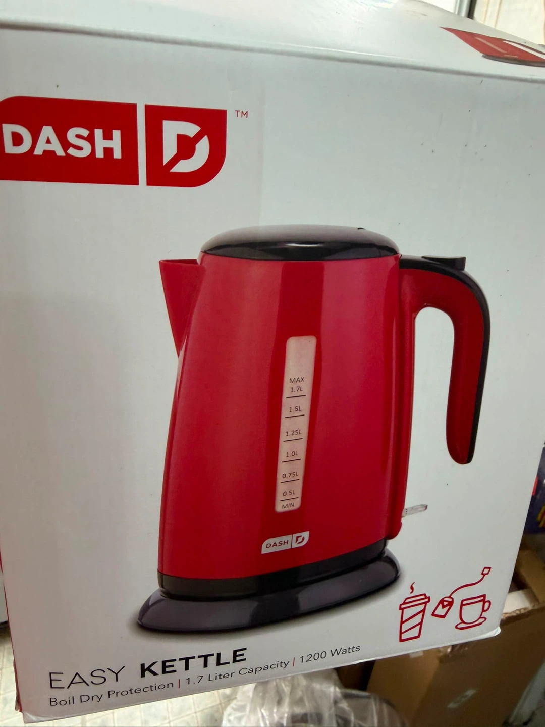 Dash Easy Kettle 1.7L Red