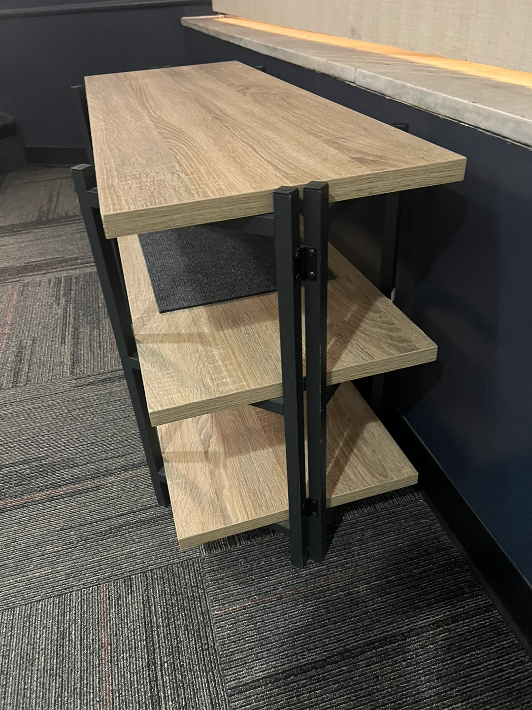 Industrial Style 3-Tier Wooden Shelf - photo 3