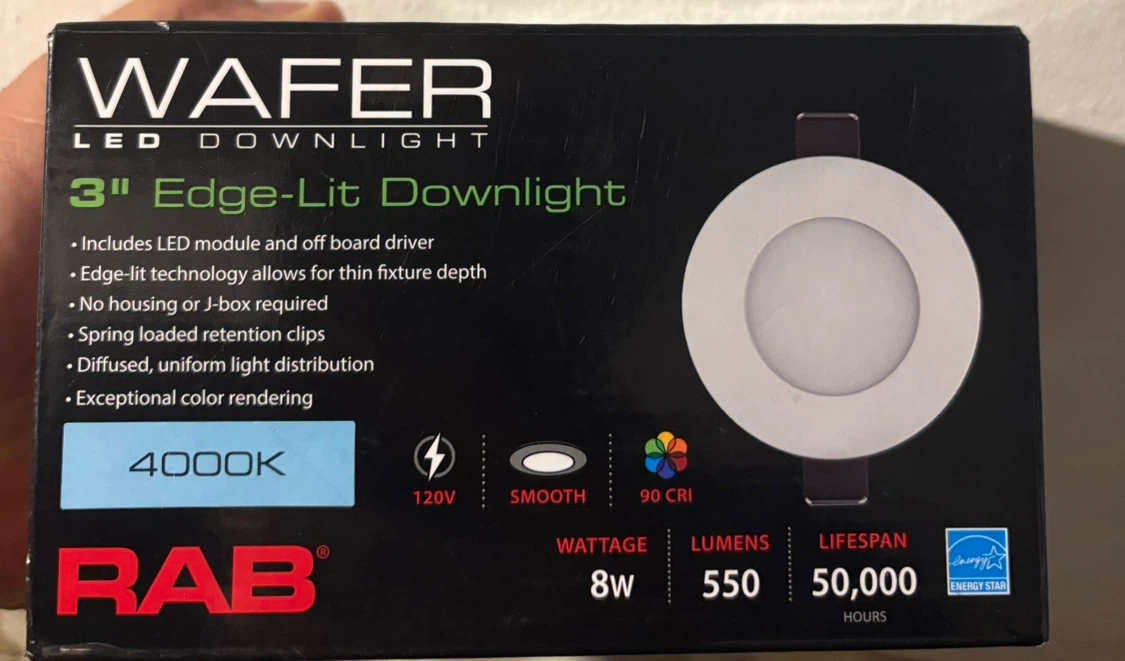 RAB Wafer 3" 8 watt light