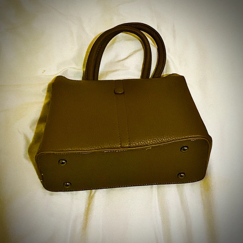 BROWN STRUCTURED HANDBAG