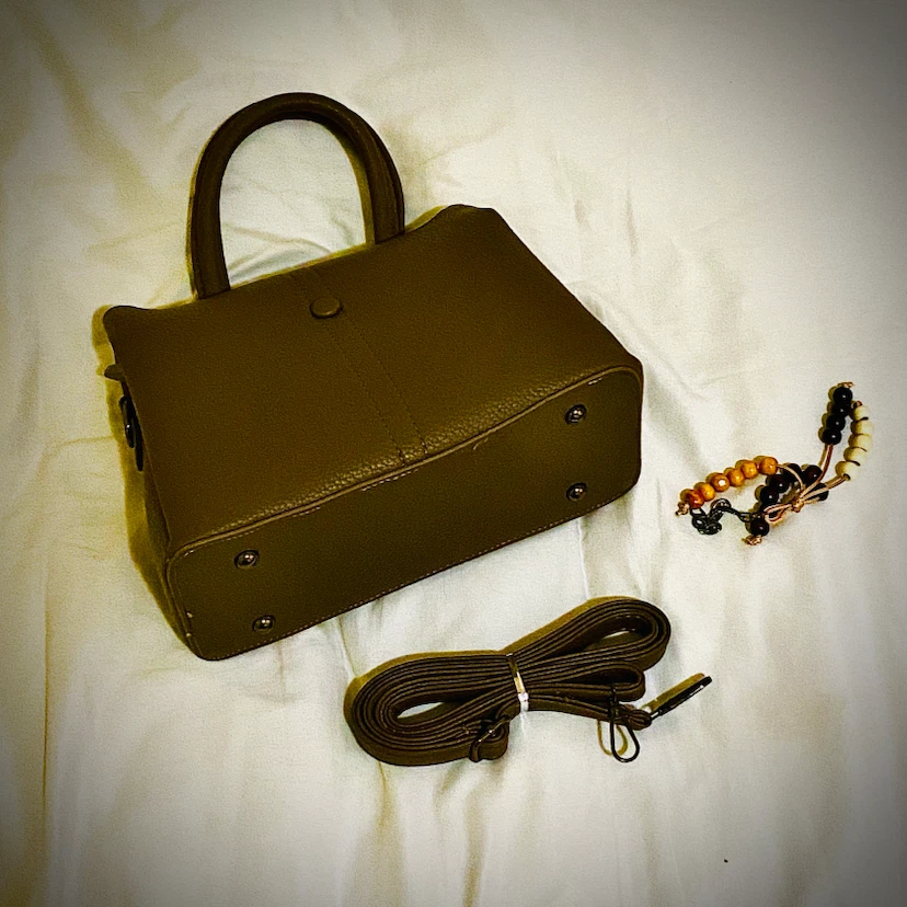 BROWN STRUCTURED HANDBAG - photo 2