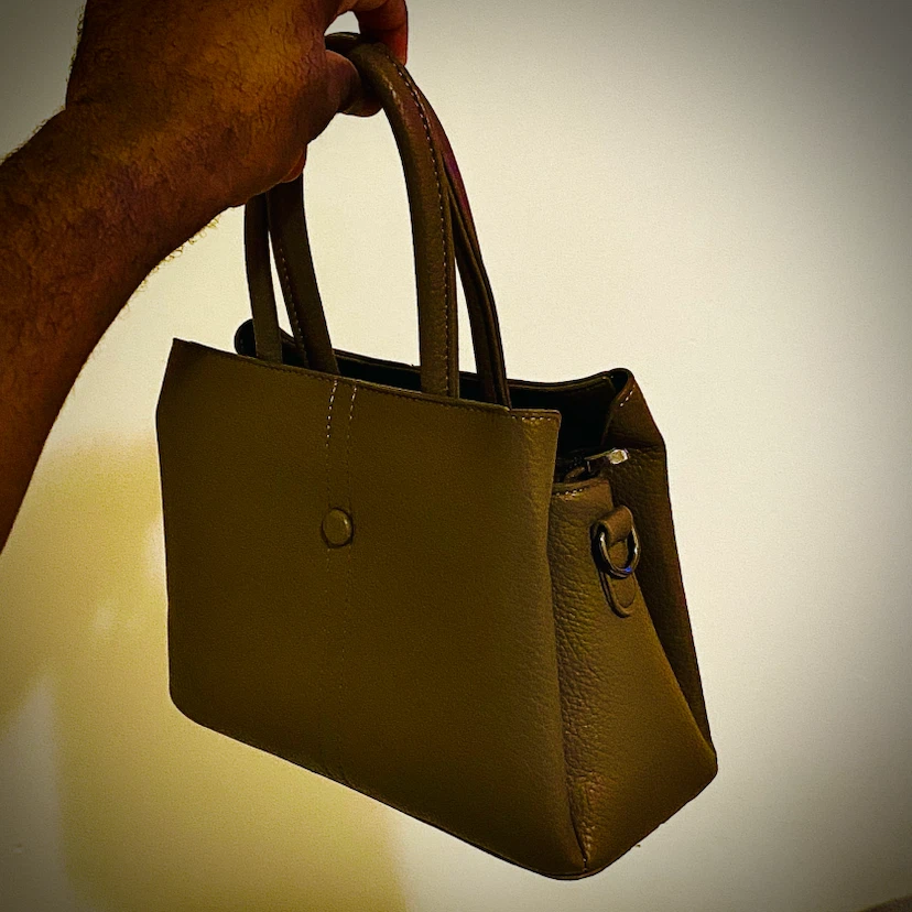 BROWN STRUCTURED HANDBAG - photo 3