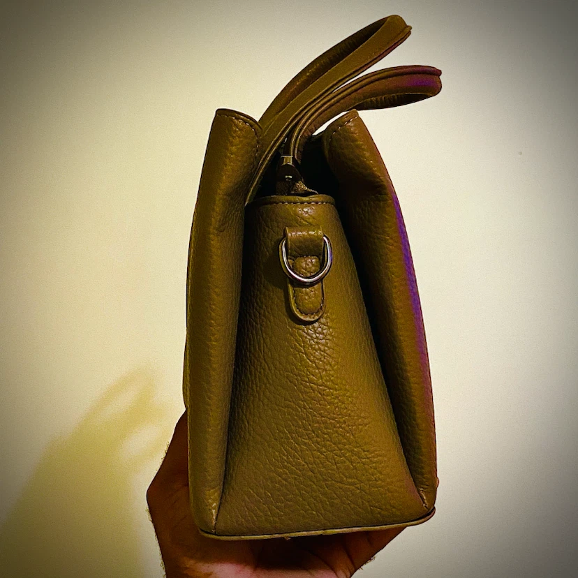 BROWN STRUCTURED HANDBAG - photo 4