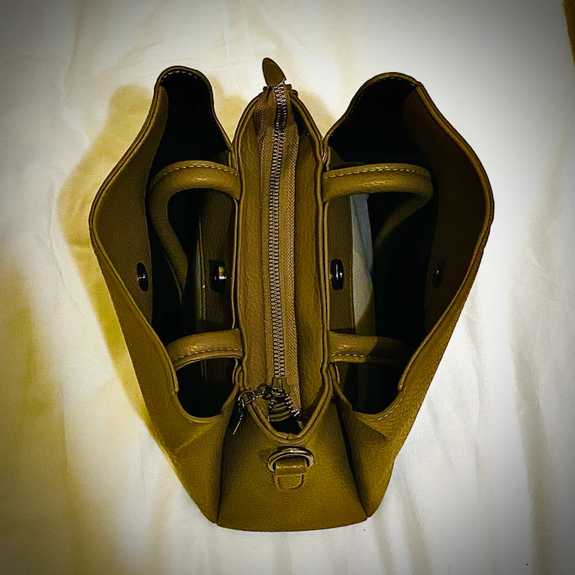 BROWN STRUCTURED HANDBAG - photo 5