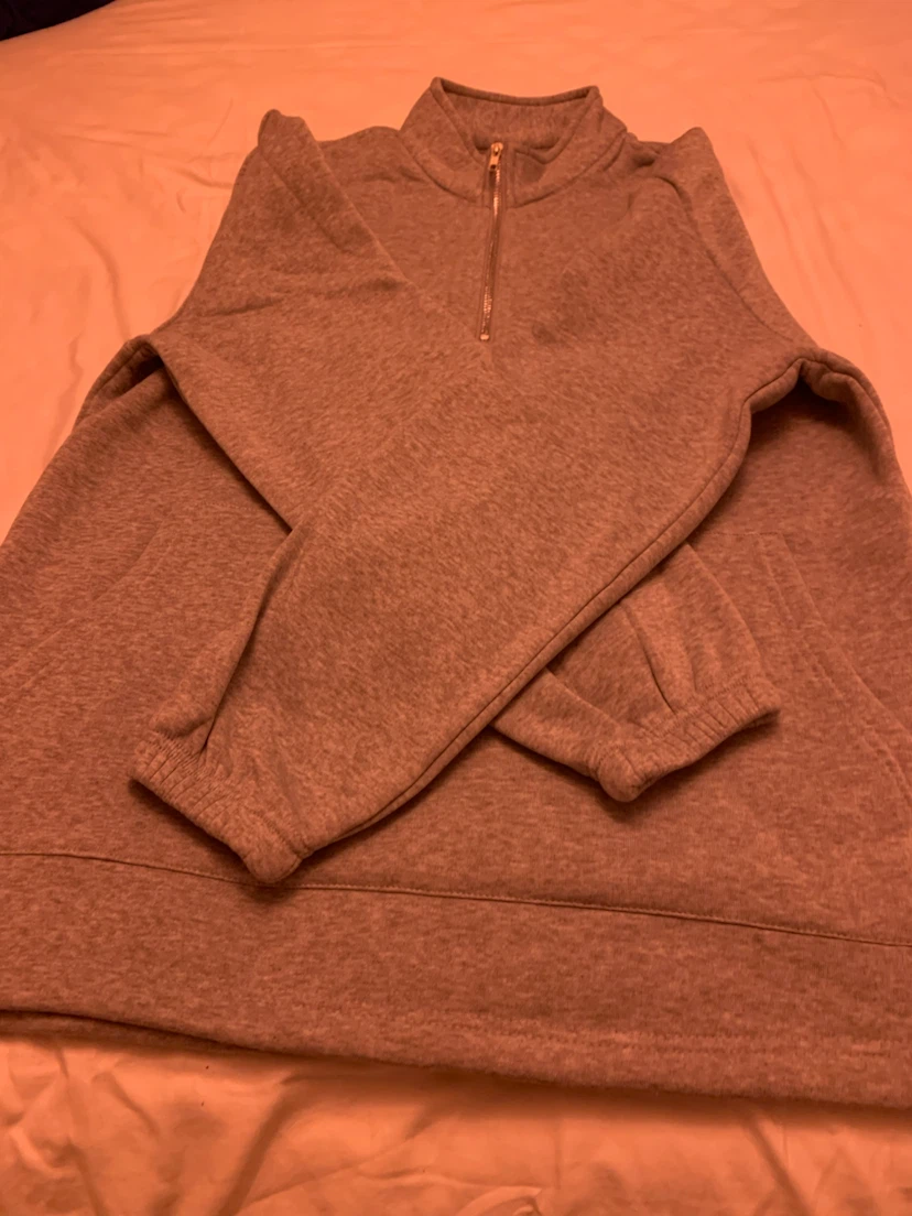 Grey Quarter-Zip Pullover - photo 2