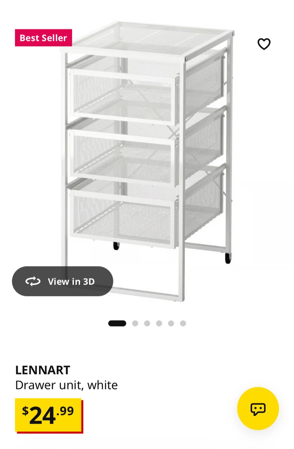 IKEA Lennart Drawer Unit, white - photo 3
