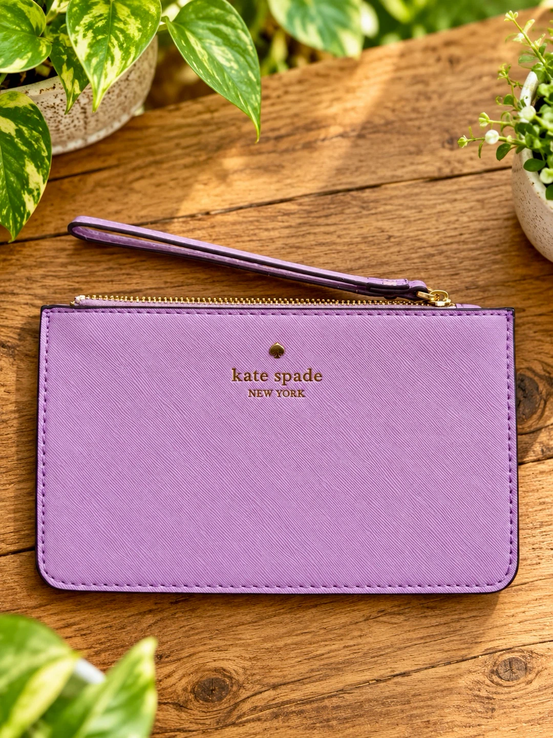 Kate Spade New York Lilac Saffiano Wristlet/Clutch