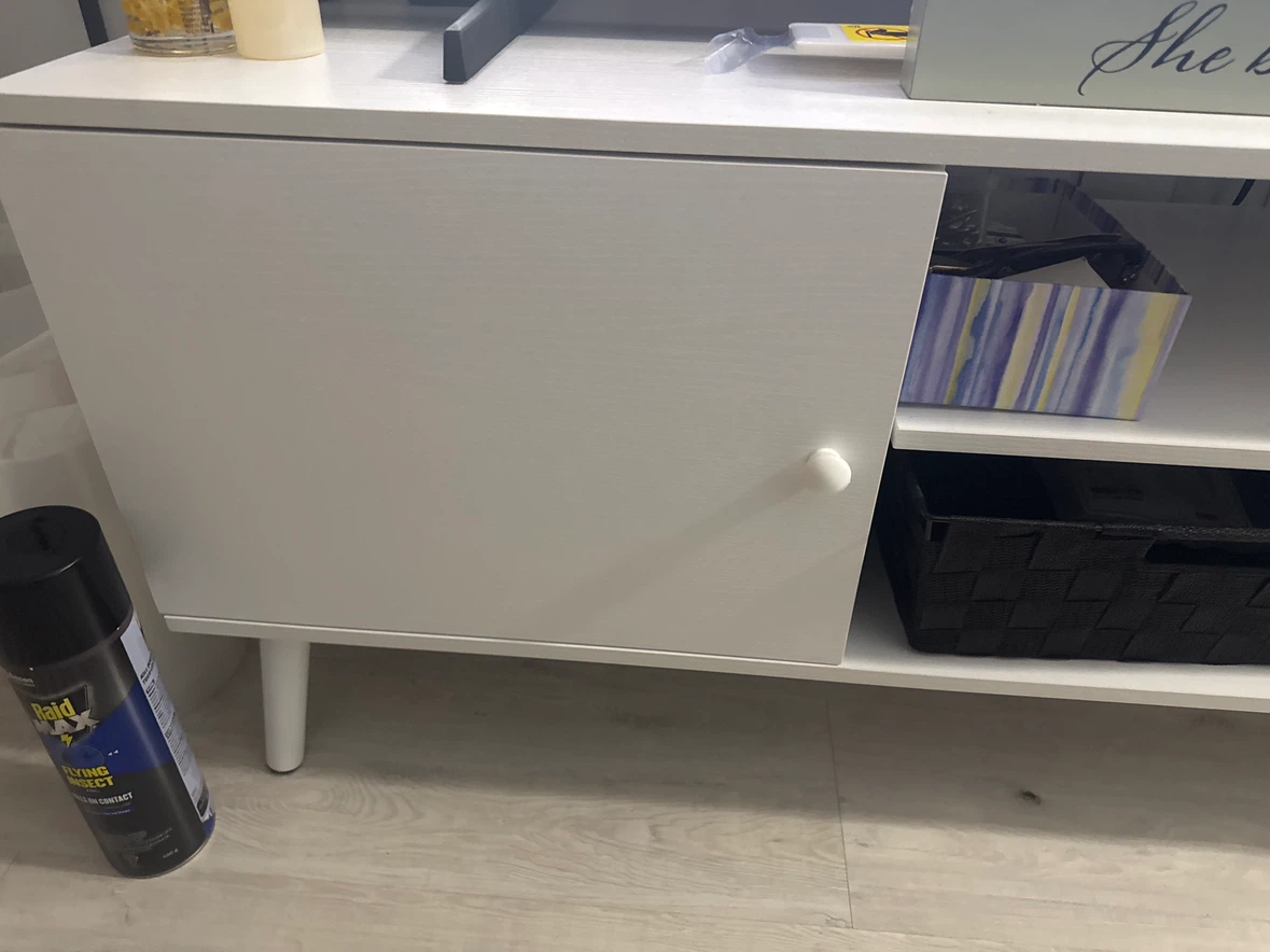 White TV Media Console Stand (65-inch) - photo 2