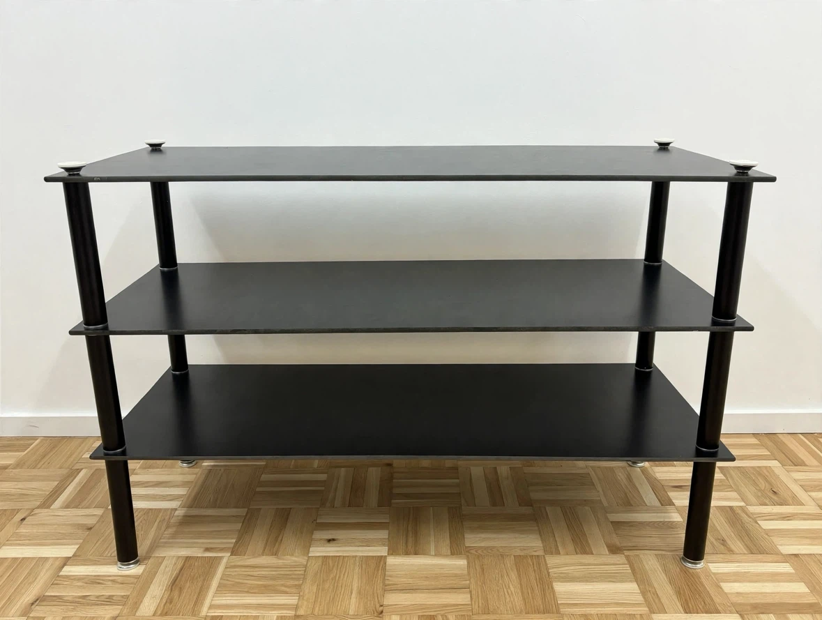 2 Black 3 tier table