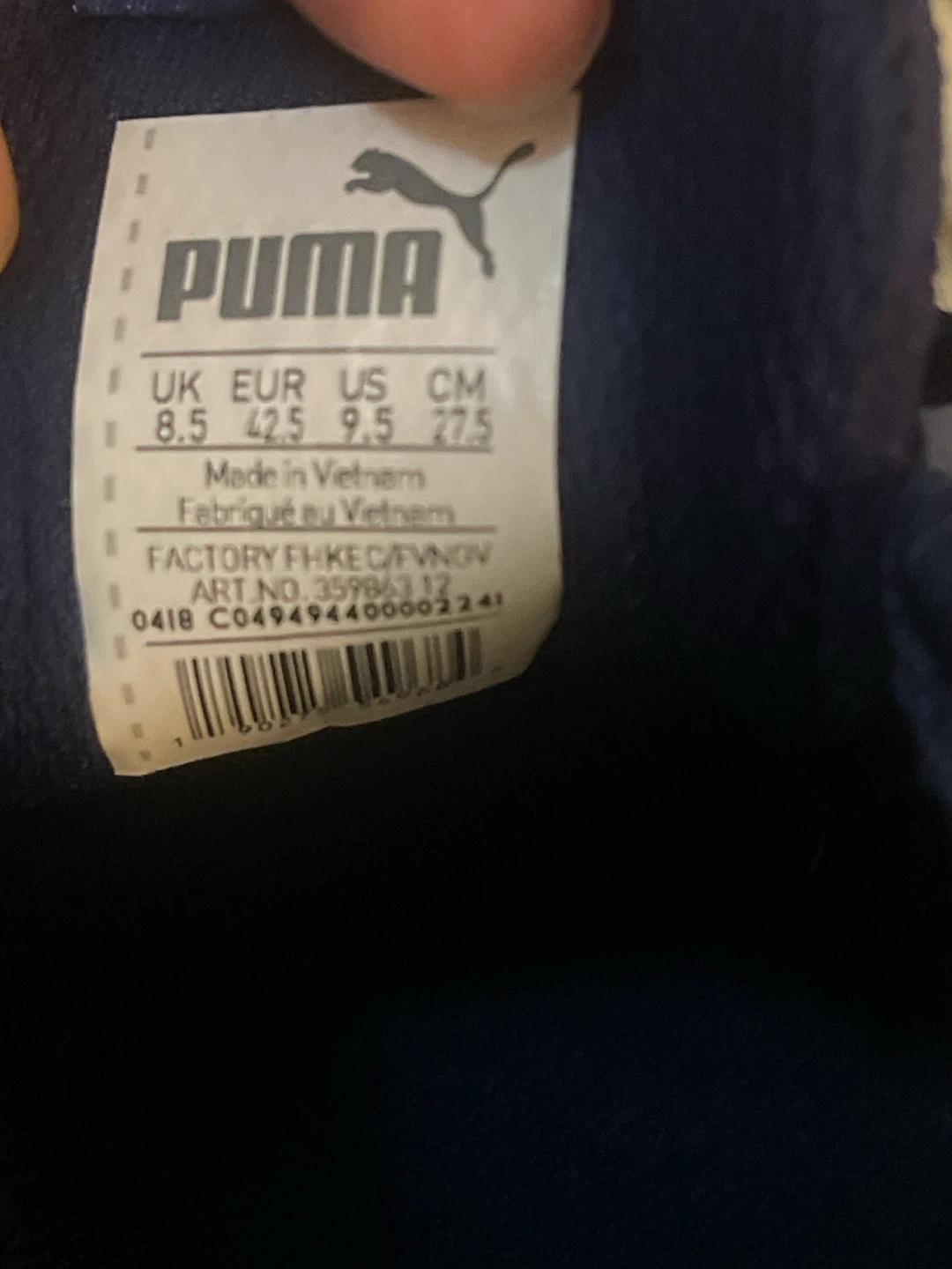 Puma Sneakers Navy Blue US Size 9.5 - photo 3