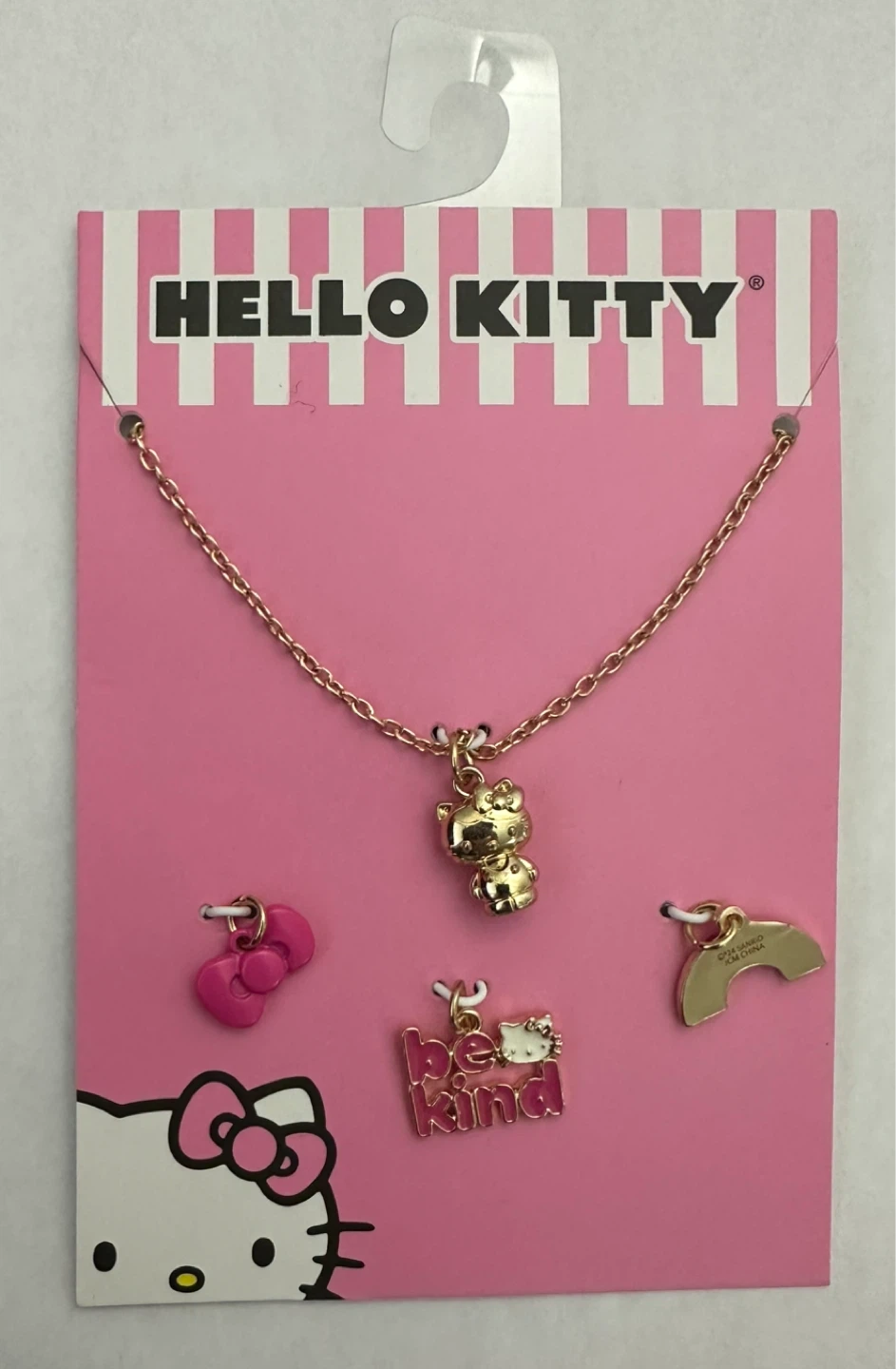 Hello Kitty Gold-Tone Necklace with Charms
