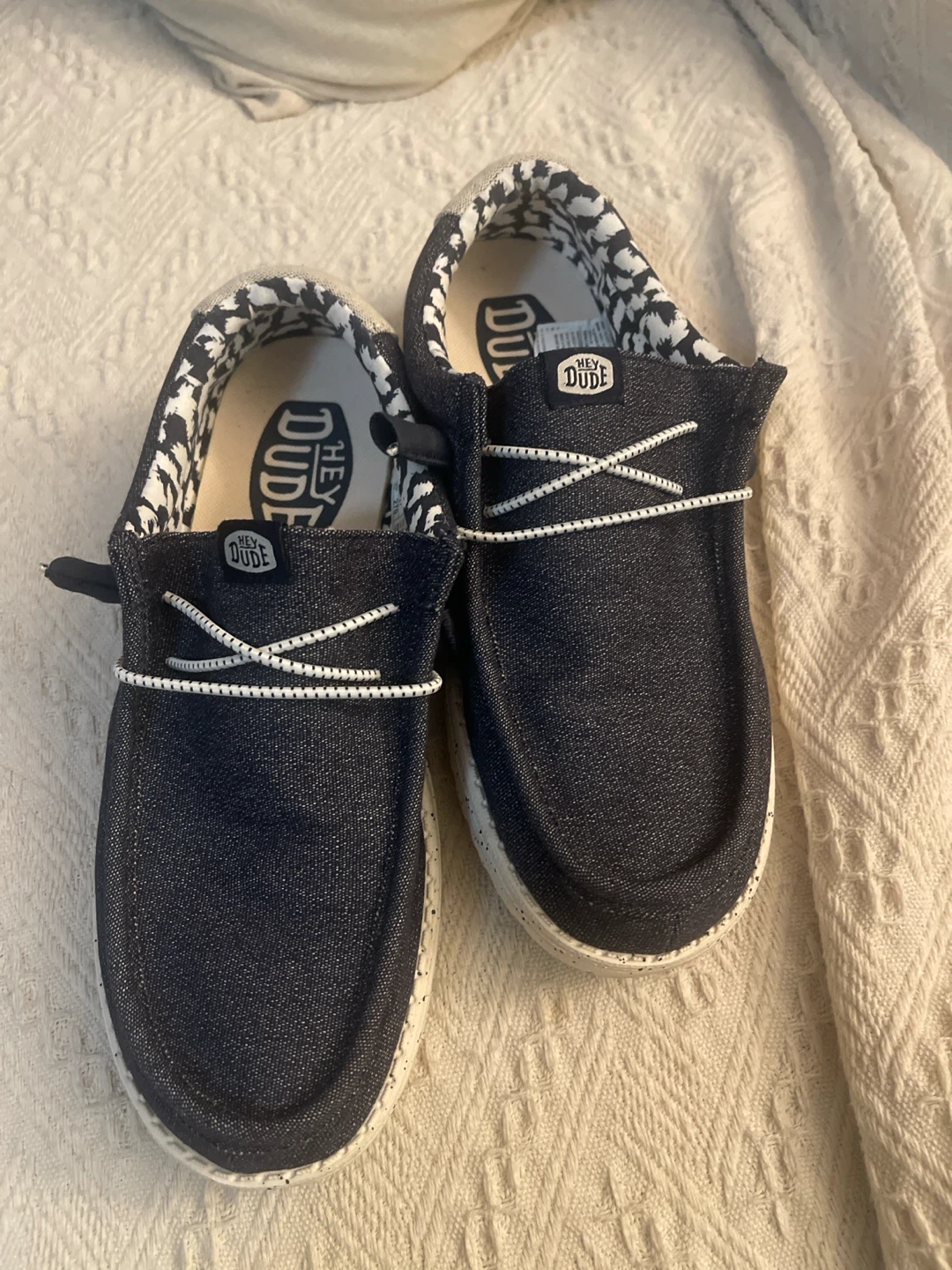 Hey Dude Wally Canvas Stretch Shoes Navy M9
