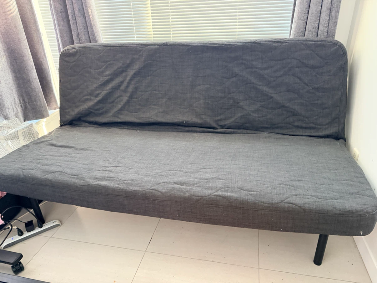 IKEA Dark Grey Convertible Futon Sofa