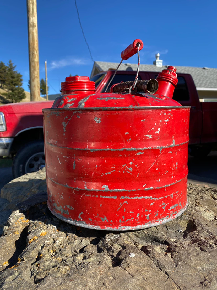 Vintage Metal Gasoline Canister - photo 4