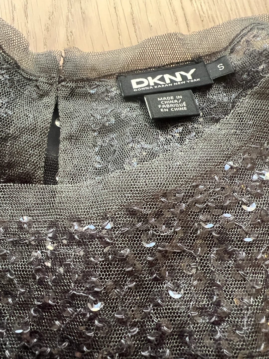 Vintage DKNY Sequin Mesh Short Sleeve Top - photo 4