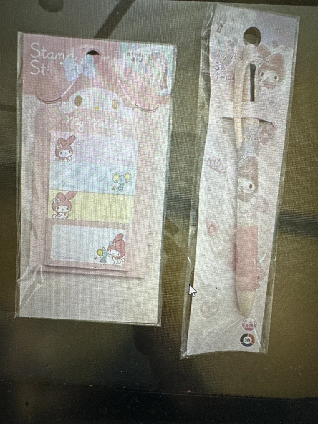 Sanrio My Melody Stand Sticky Notes and 3-Color Pen