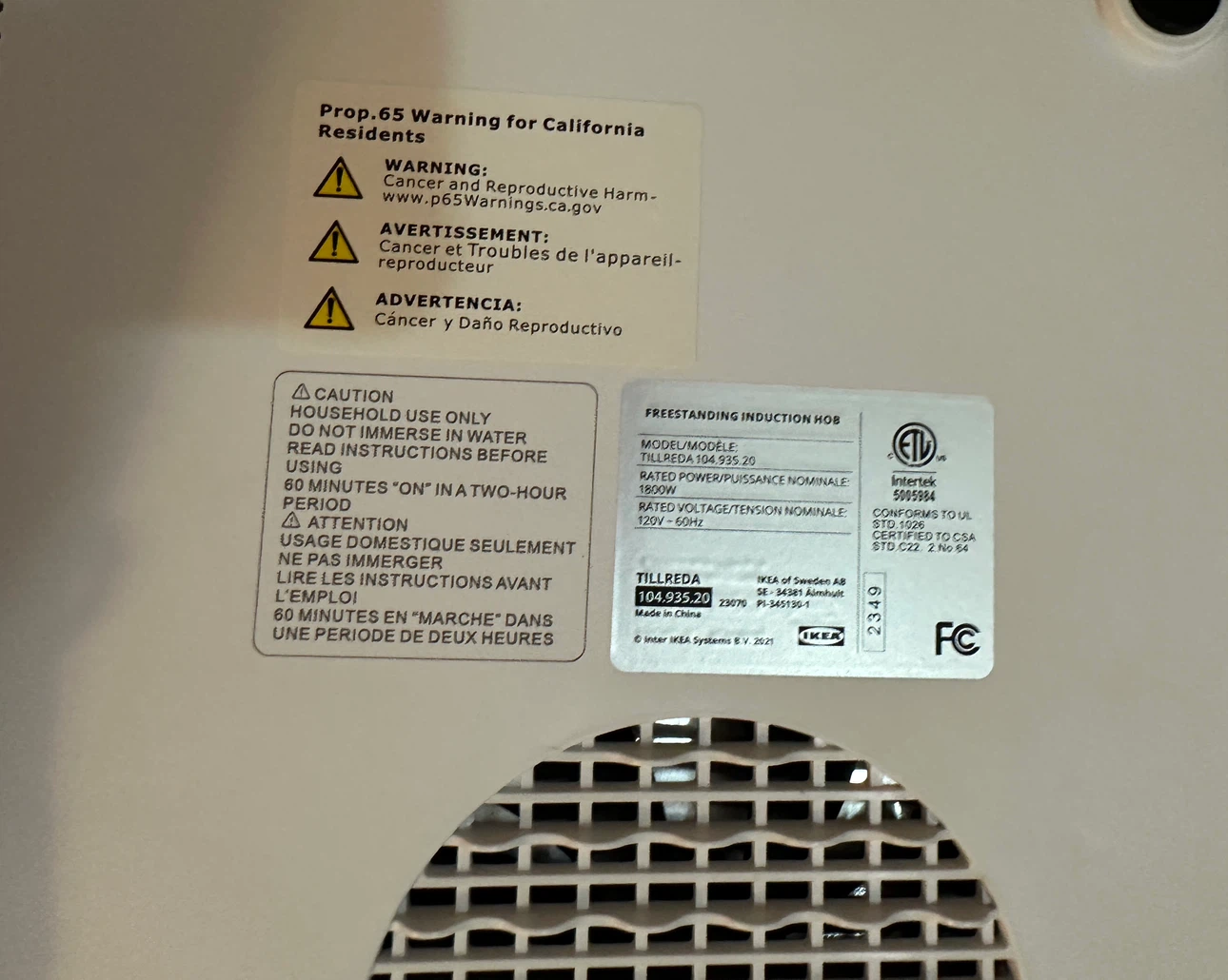 IKEA TILLREDA Portable Induction Cooktop - photo 2