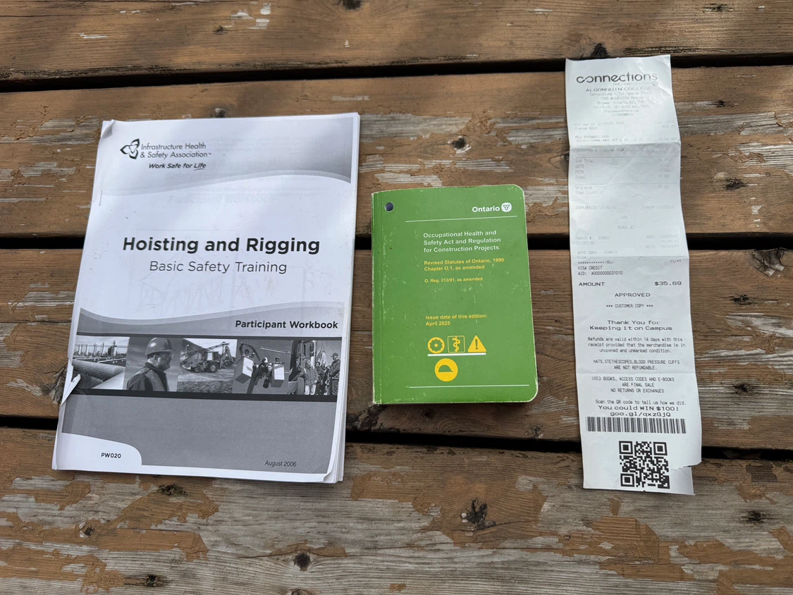 Algonquin College Plumbing Workbook and OHSA