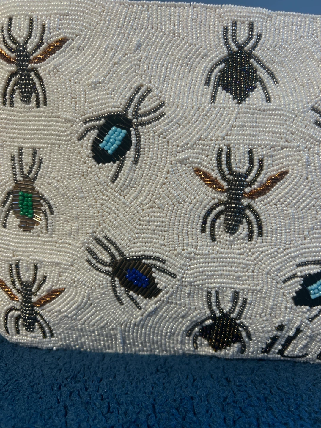 Beaded clutch with insect design - photo 5