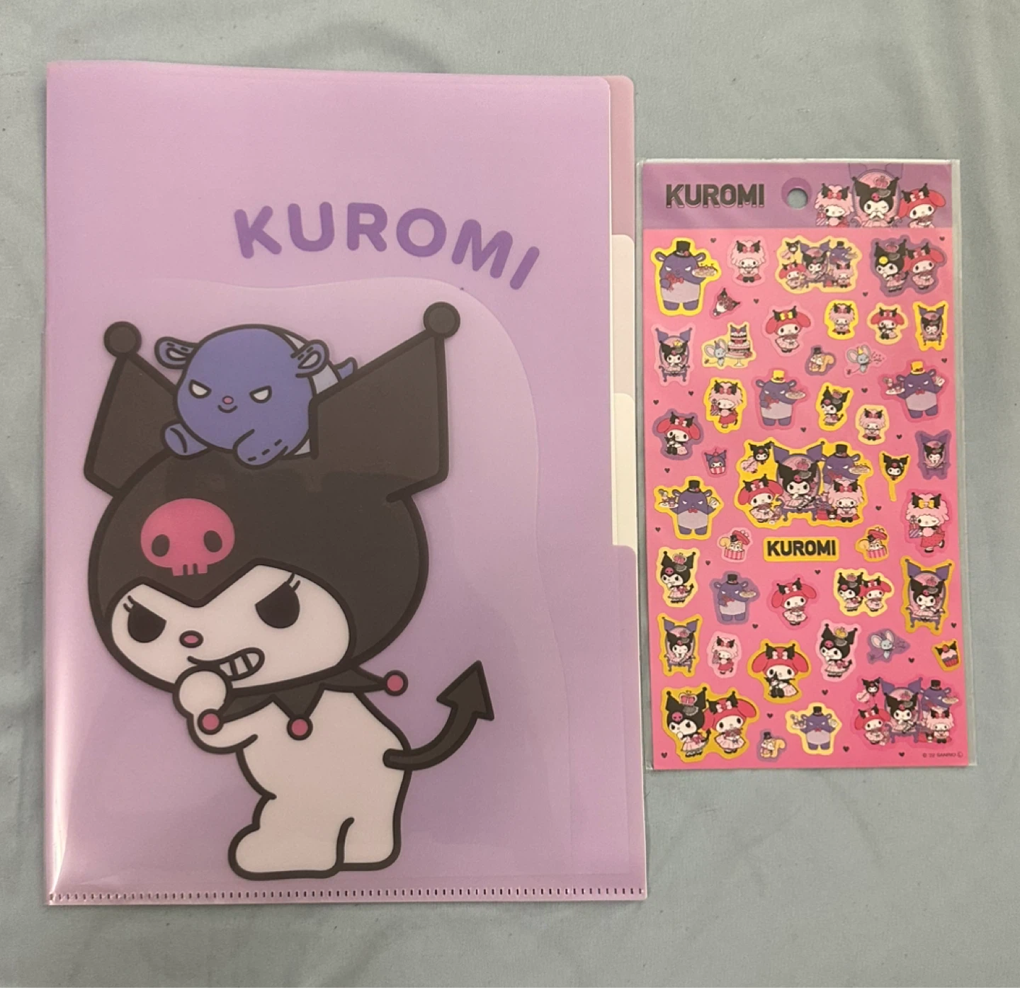 Sanrio Kuromi Folder and Sticker Set