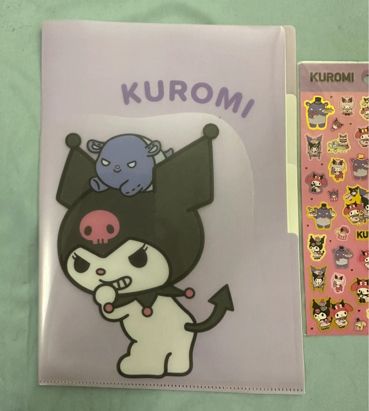 Sanrio Kuromi Folder and Sticker Set - photo 2