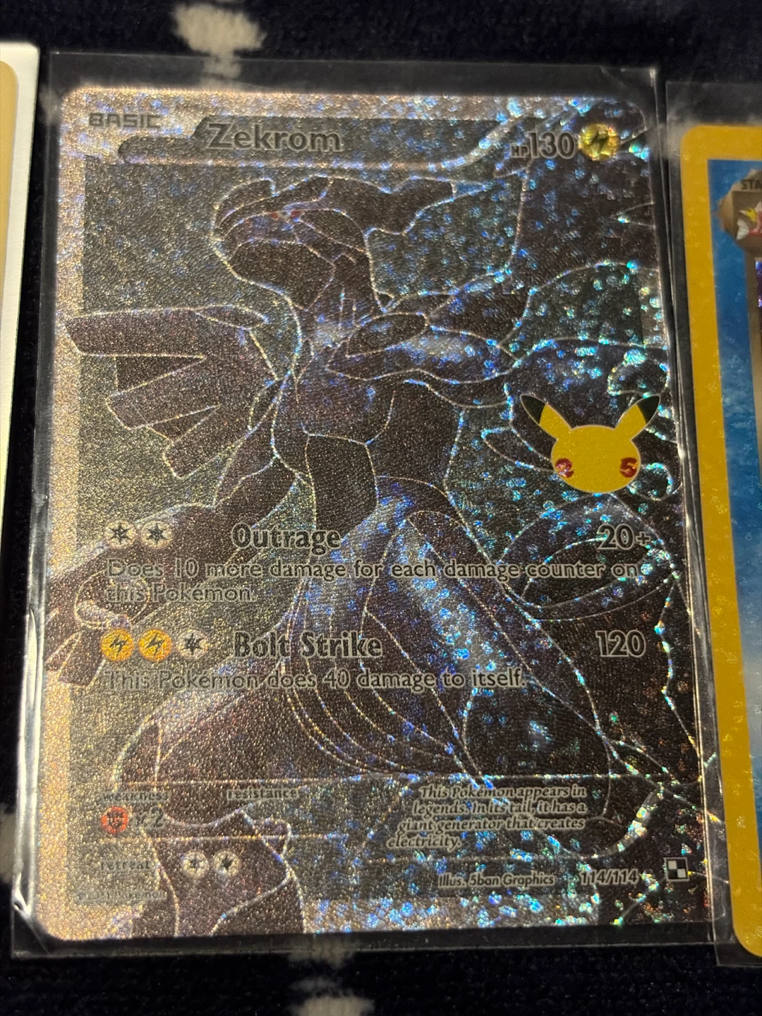 Five holographic Pokémon cards - photo 4