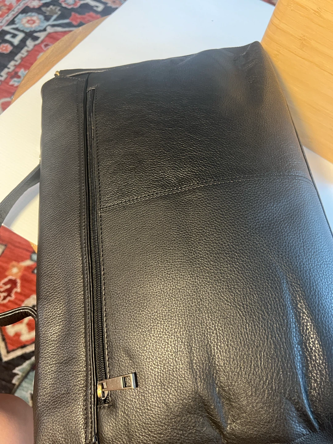 Black  100% genuine Leather Briefcase with Scale Emblem - photo 5