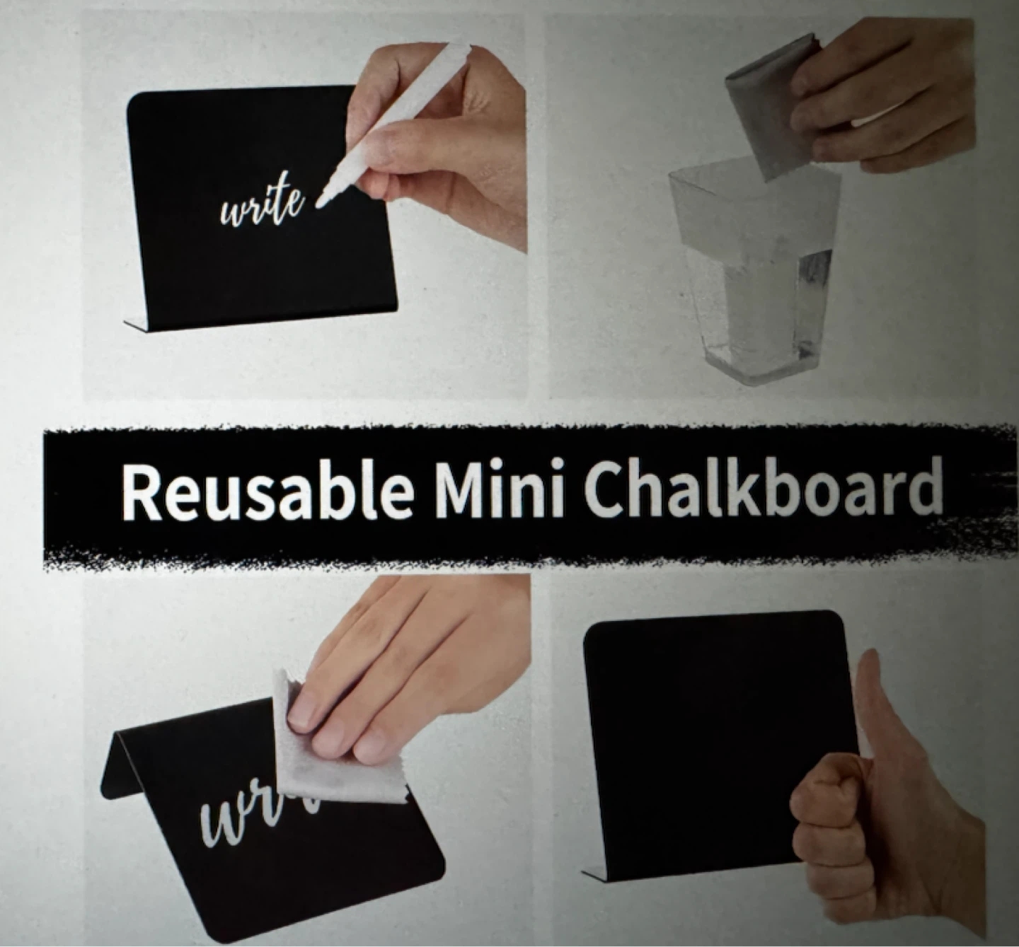 20-Pack Mini Black Chalkboard Signs + 2 markers - photo 5