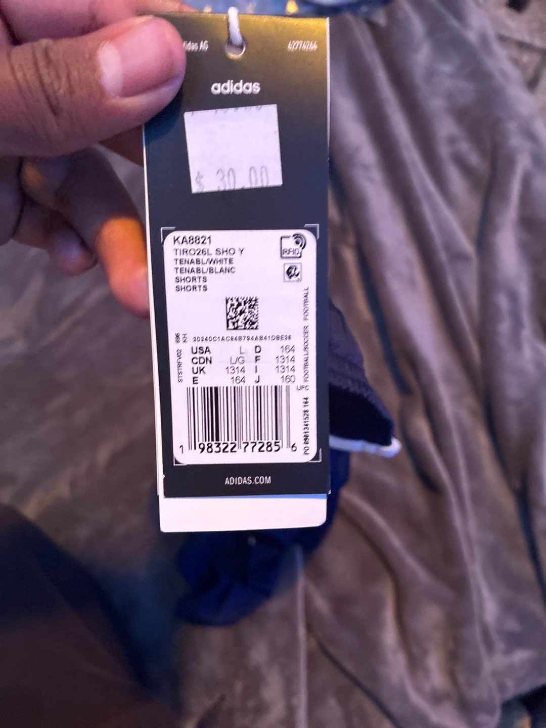 New Adidas Tiro 26 Shorts Navy Blue Youth Large - photo 2