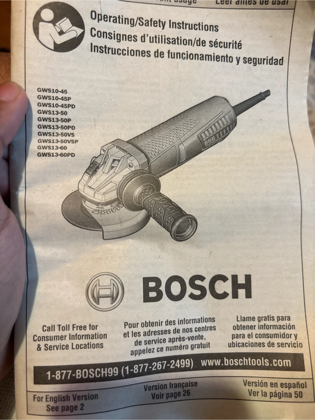 Bosch GWS13-50 Angle Grinder - photo 2