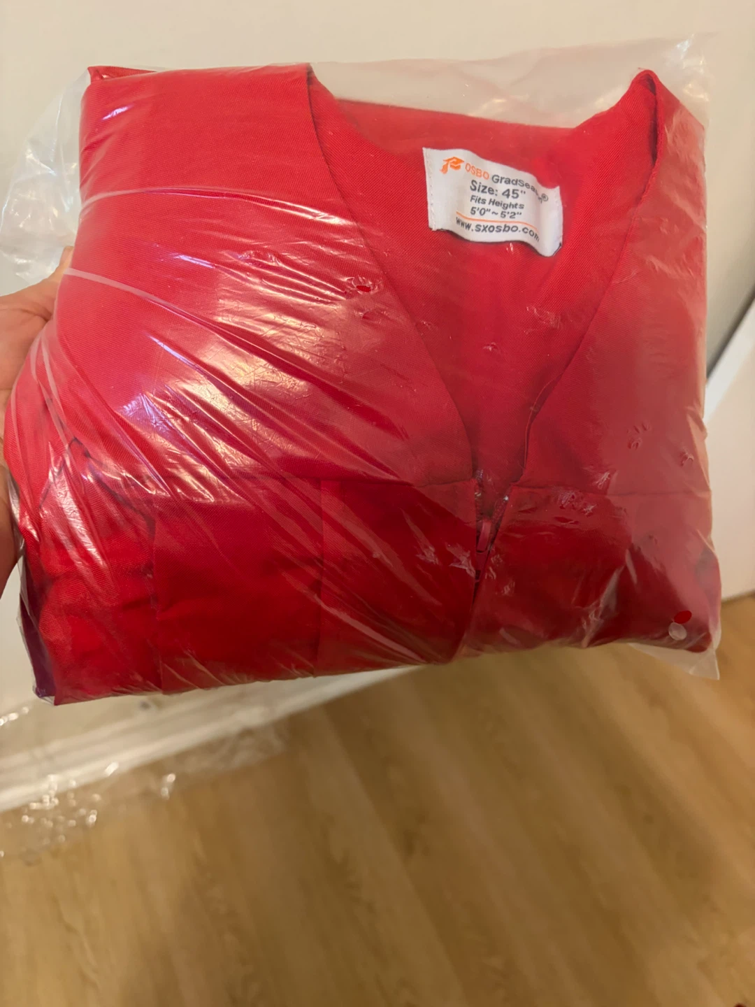 OSBO GradSeason Graduation Gown - Red - Size 45" - photo 3