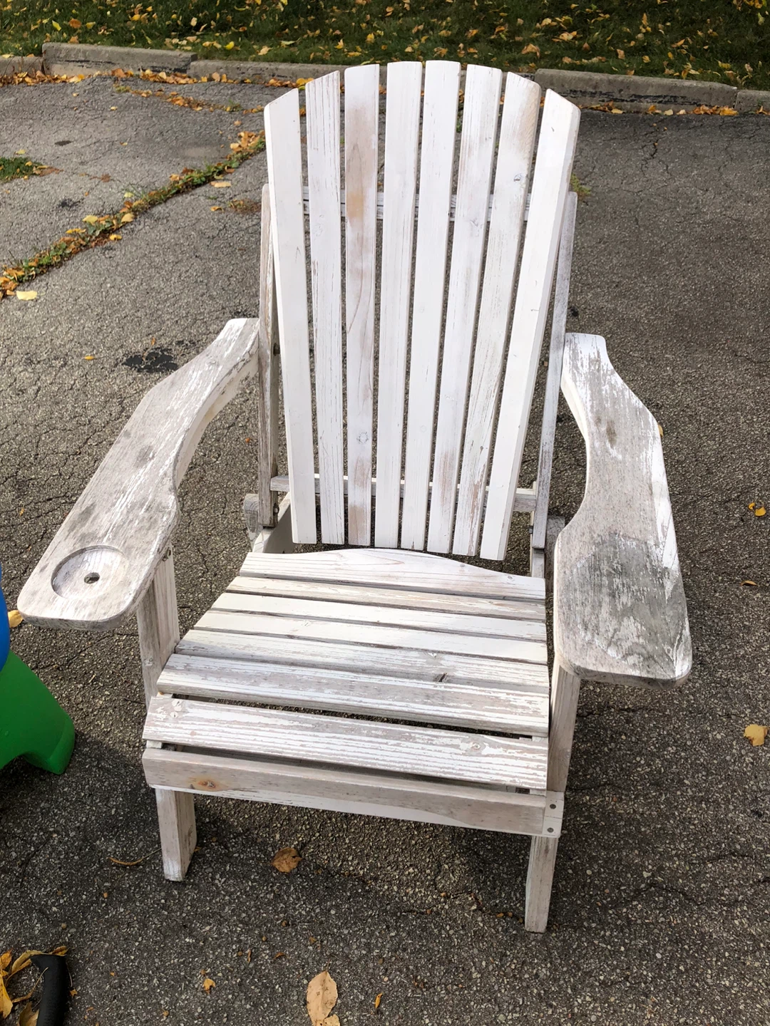 White Wooden Adirondack Chair