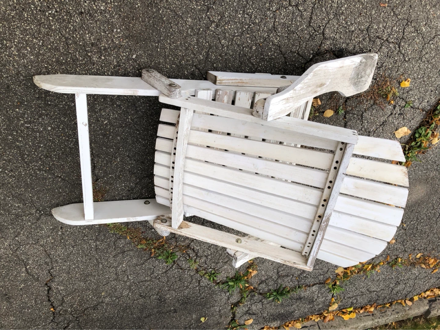 White Wooden Adirondack Chair - photo 2