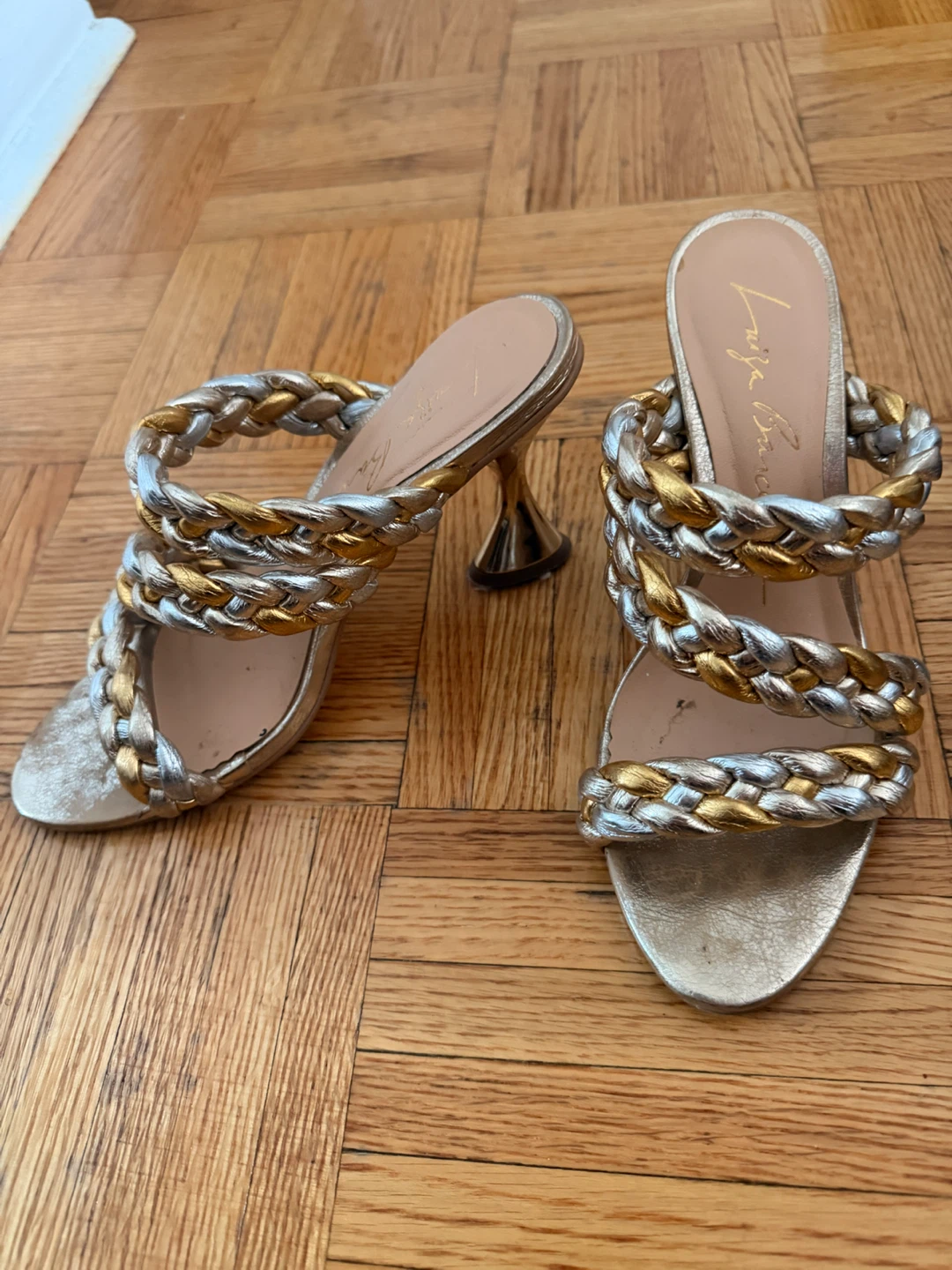 Luiza Barcelos Braided Heeled Mules