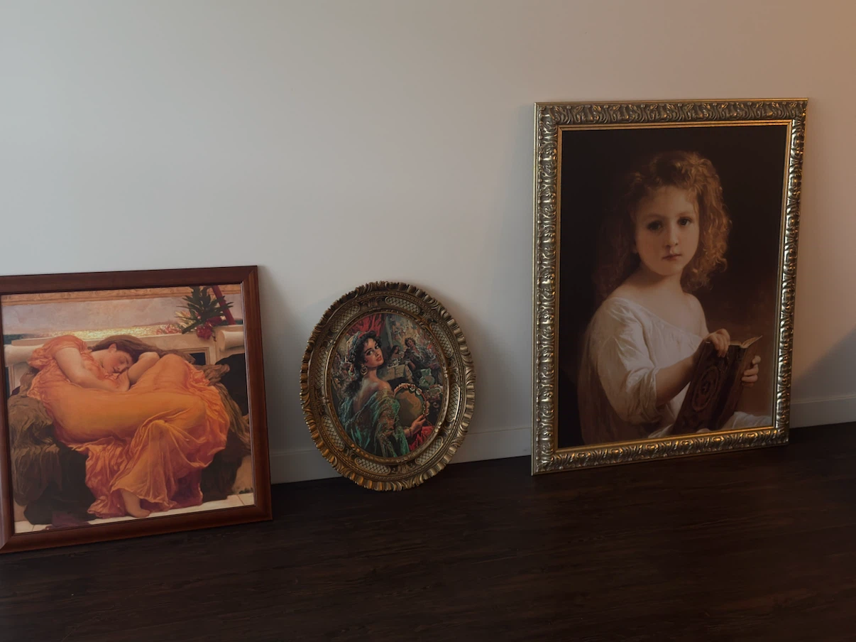 Set of 3 Vintage Style Framed Art Prints