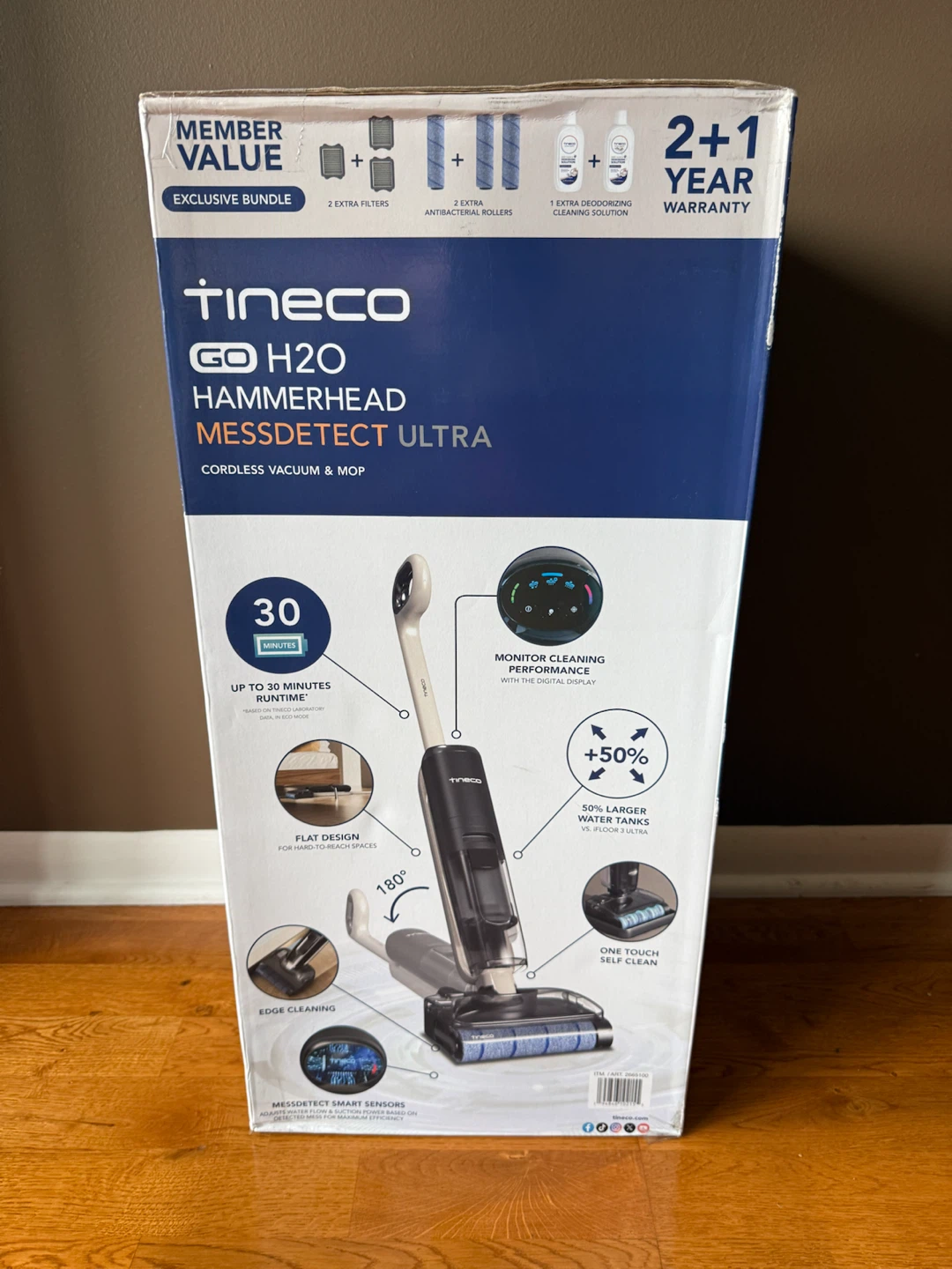 Tineco Go H2O Hammerhead MessDetect Ultra Cordless Vacuum & Mop