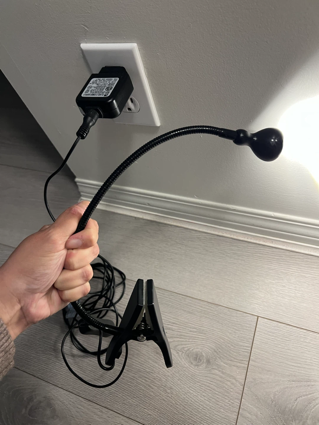 Black LED Clip-On Reading Light