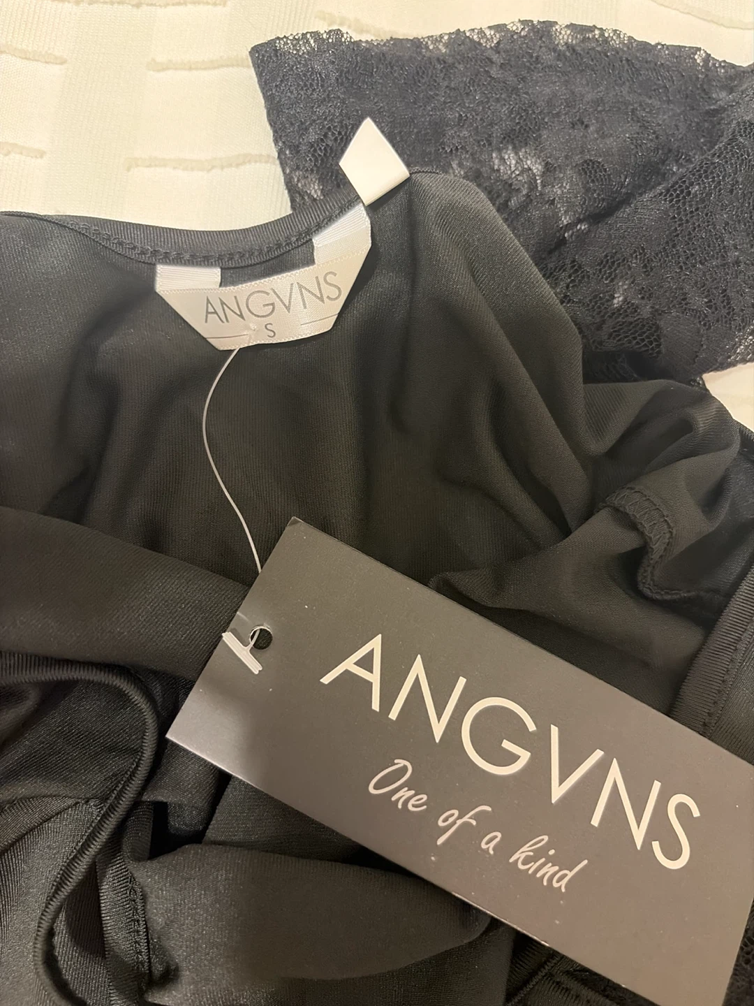 ANGVNS Black Lace bell Sleeve Dress Small - photo 3