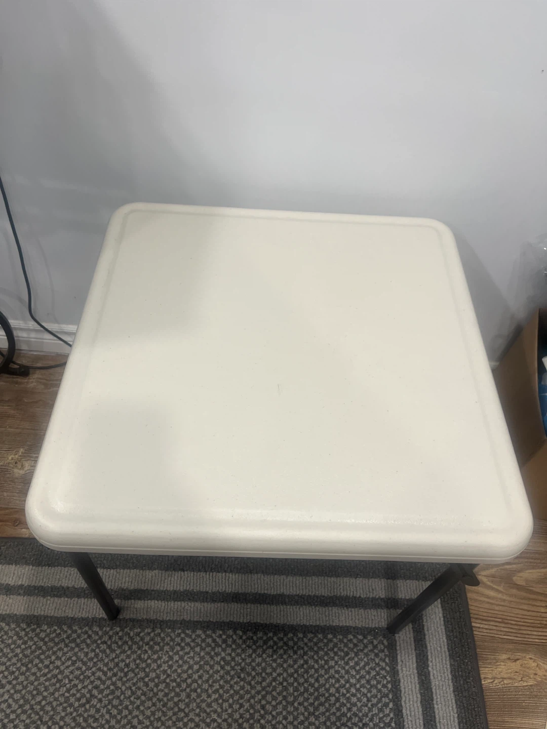 White Square Folding Table